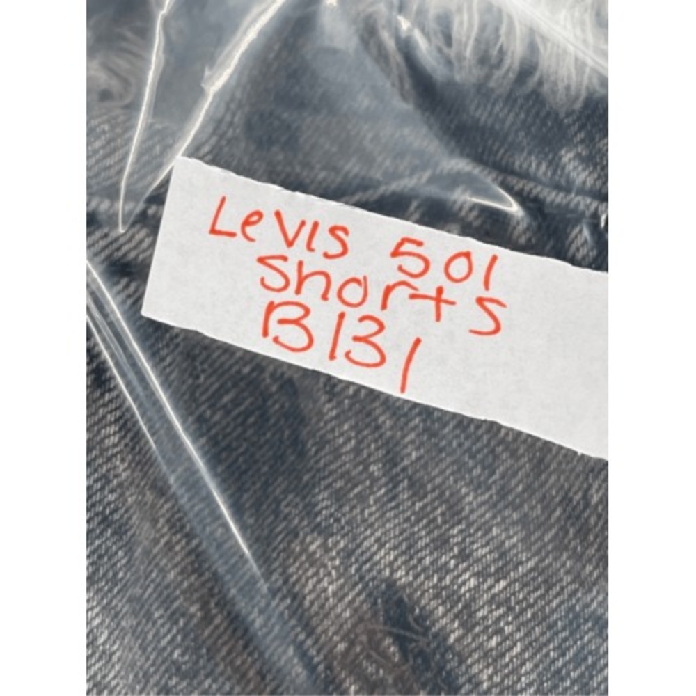 Levi's 501 Denim Shorts Cutoff Women Size 28 Black Jean - Picture 12 of 12